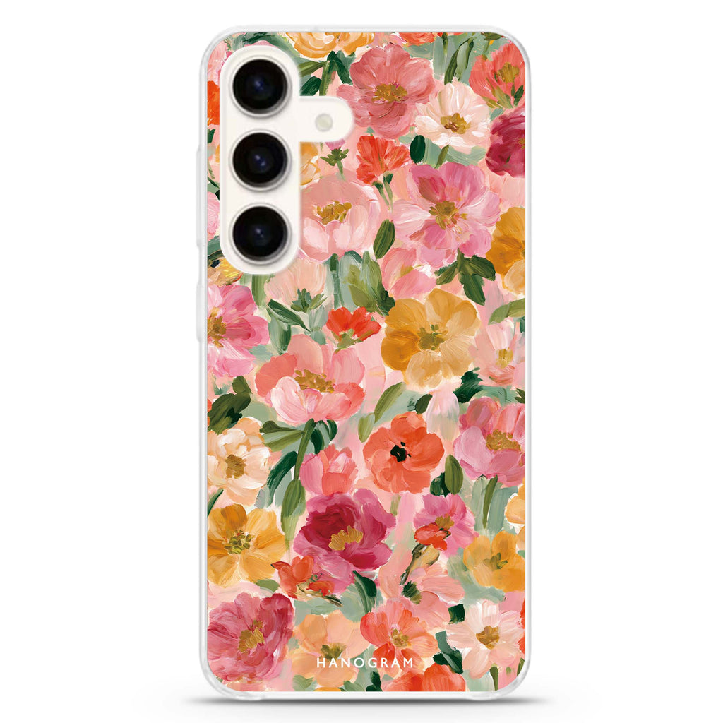 Peach Petal Impasto Samsung Galaxy 水晶透明保護殼