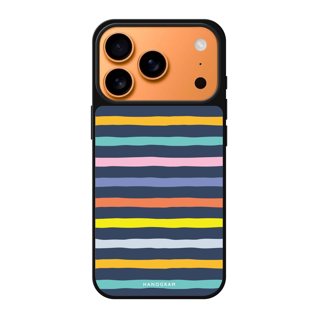 Rainbow Line 彩色圖案 iPhone 17 Pro Max 鏡面手機殼主圖