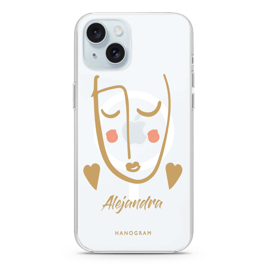 Lovely Face II iPhone 15 Plus Magsafe 兼容水晶透明保護殼