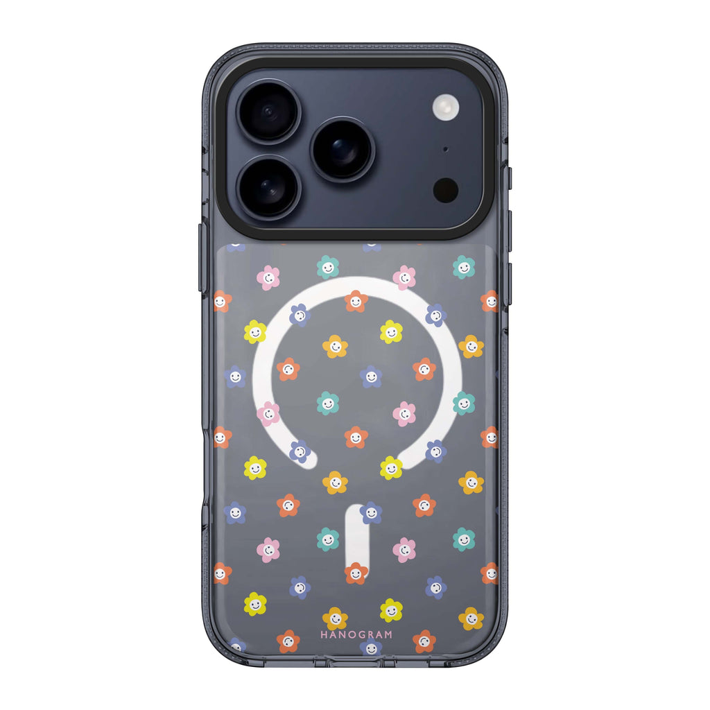 Little Smile Flowers iPhone 17 Pro Max MagSafe 水晶透明保護殼 花卉圖案設計 圖1