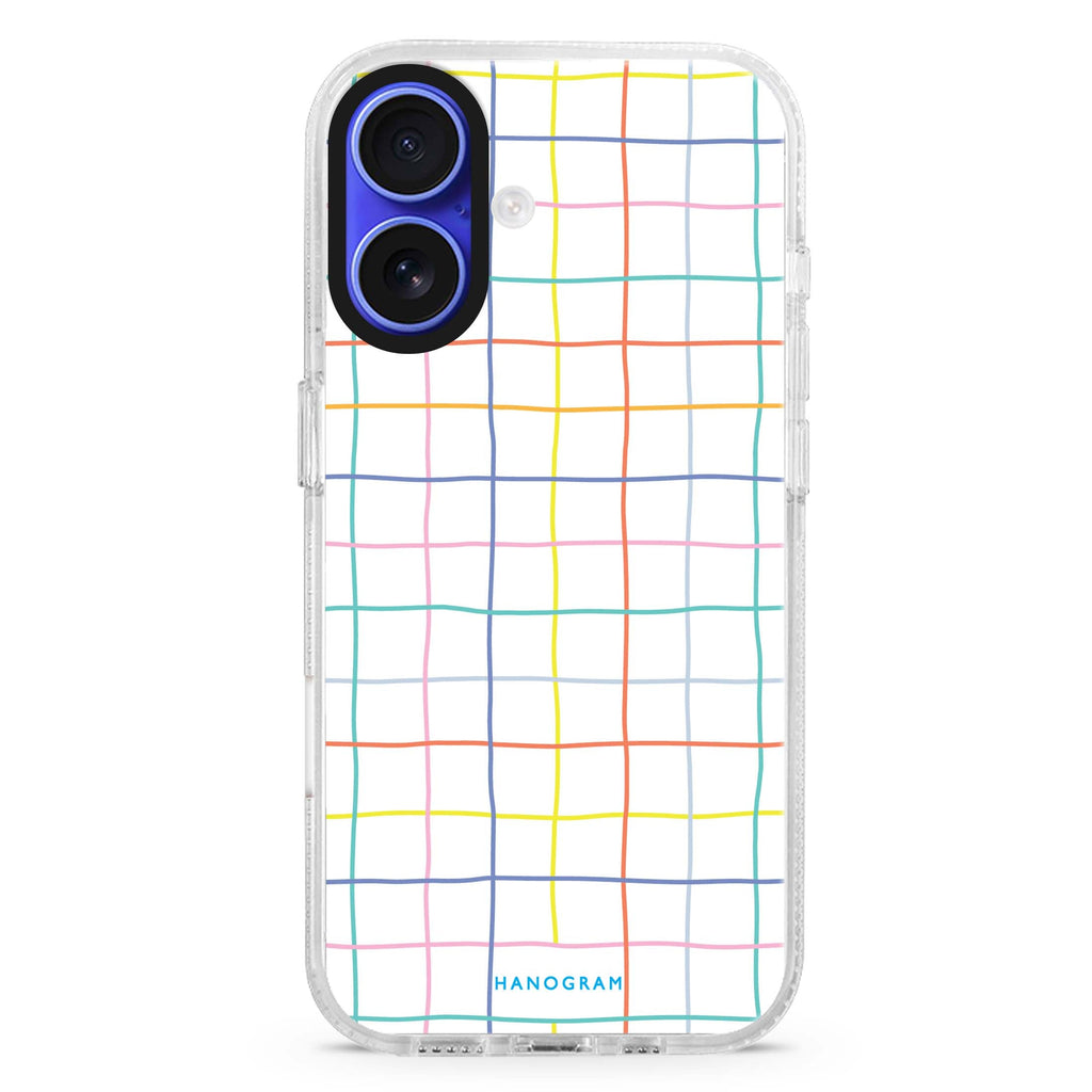 Colourful Checked Pattern 水晶透明保護殼