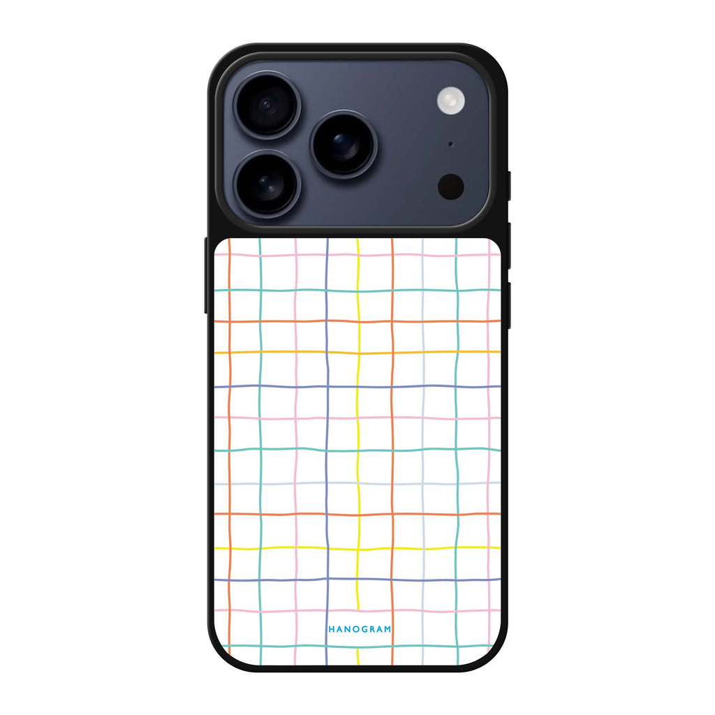 Colourful Checked Pattern 彩色圖案 iPhone 17 Pro Max 鏡面手機殼主圖