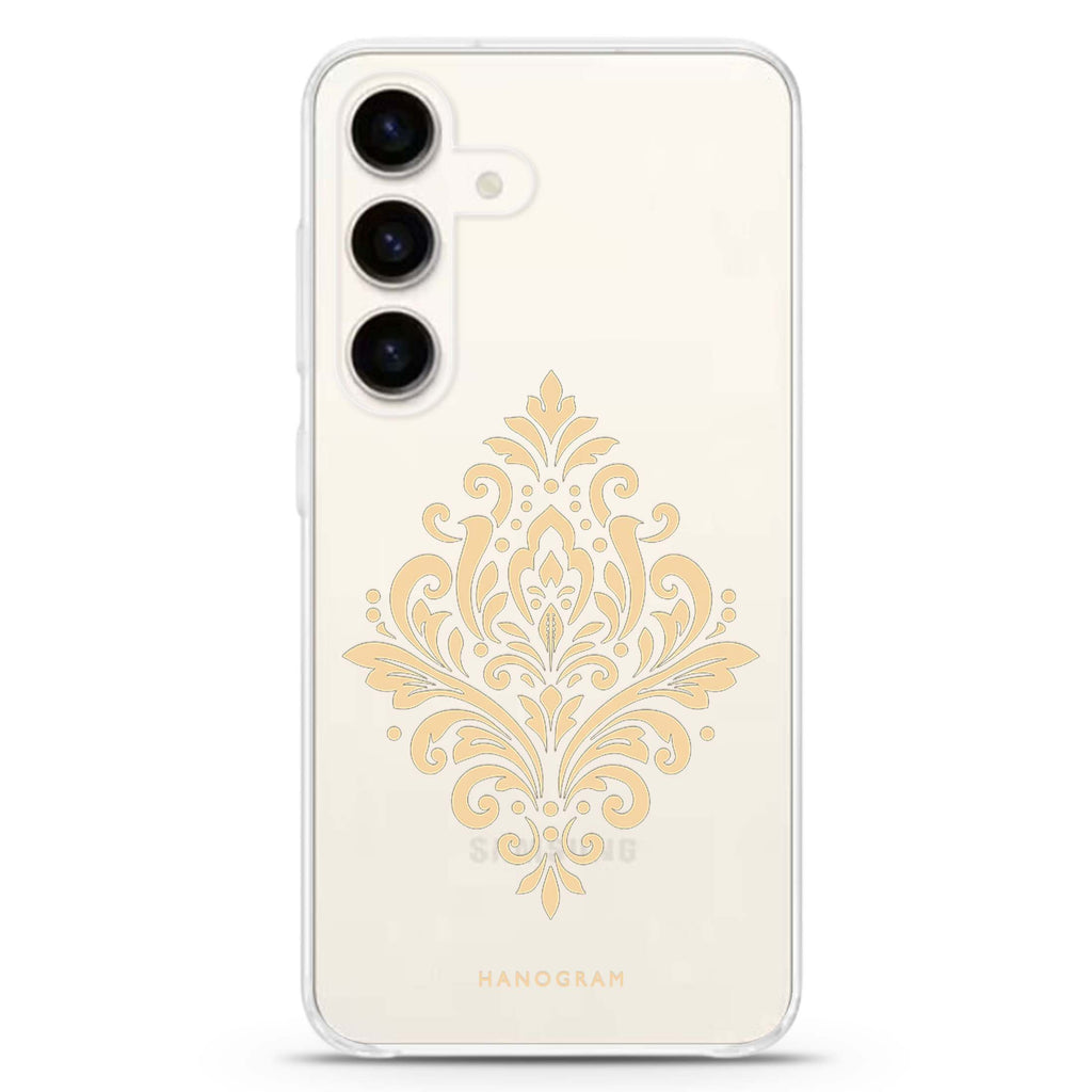 Champagne Filigree Crest Samsung Galaxy 水晶透明保護殼