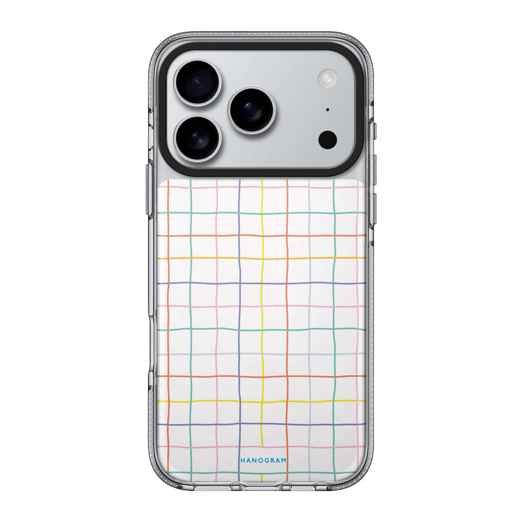 Colourful Checked Pattern iPhone 17 Pro Max MagSafe 水晶透明保護殼 圖案款設計 圖1