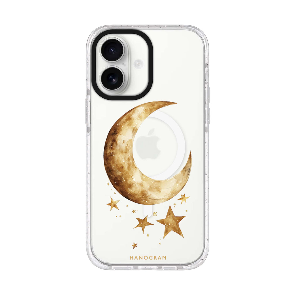 Moonlit Enchantment iPhone 17 水晶透明保護殼正面展示