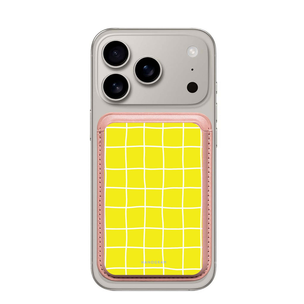 Yellow Checked Pattern Magsafe 卡套