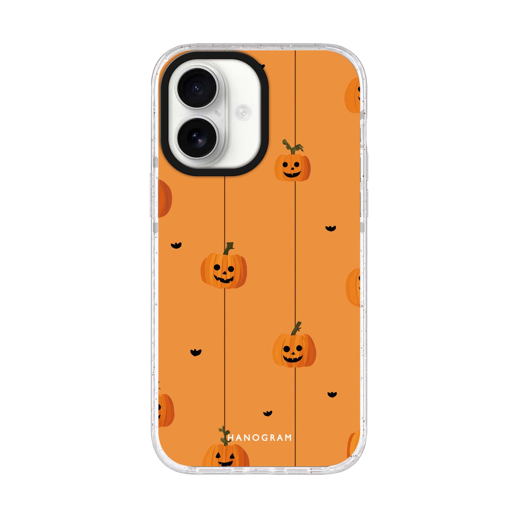 Pumpkin Garland Glow iPhone 17 水晶透明保護殼正面展示