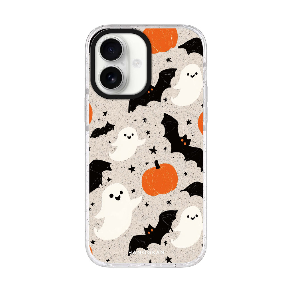 Pumpkin Patch Phantom iPhone 17 水晶透明保護殼正面展示