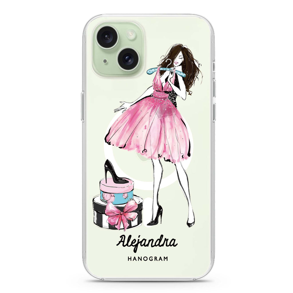 Fashion Party iPhone 15 Magsafe 兼容水晶透明保護殼