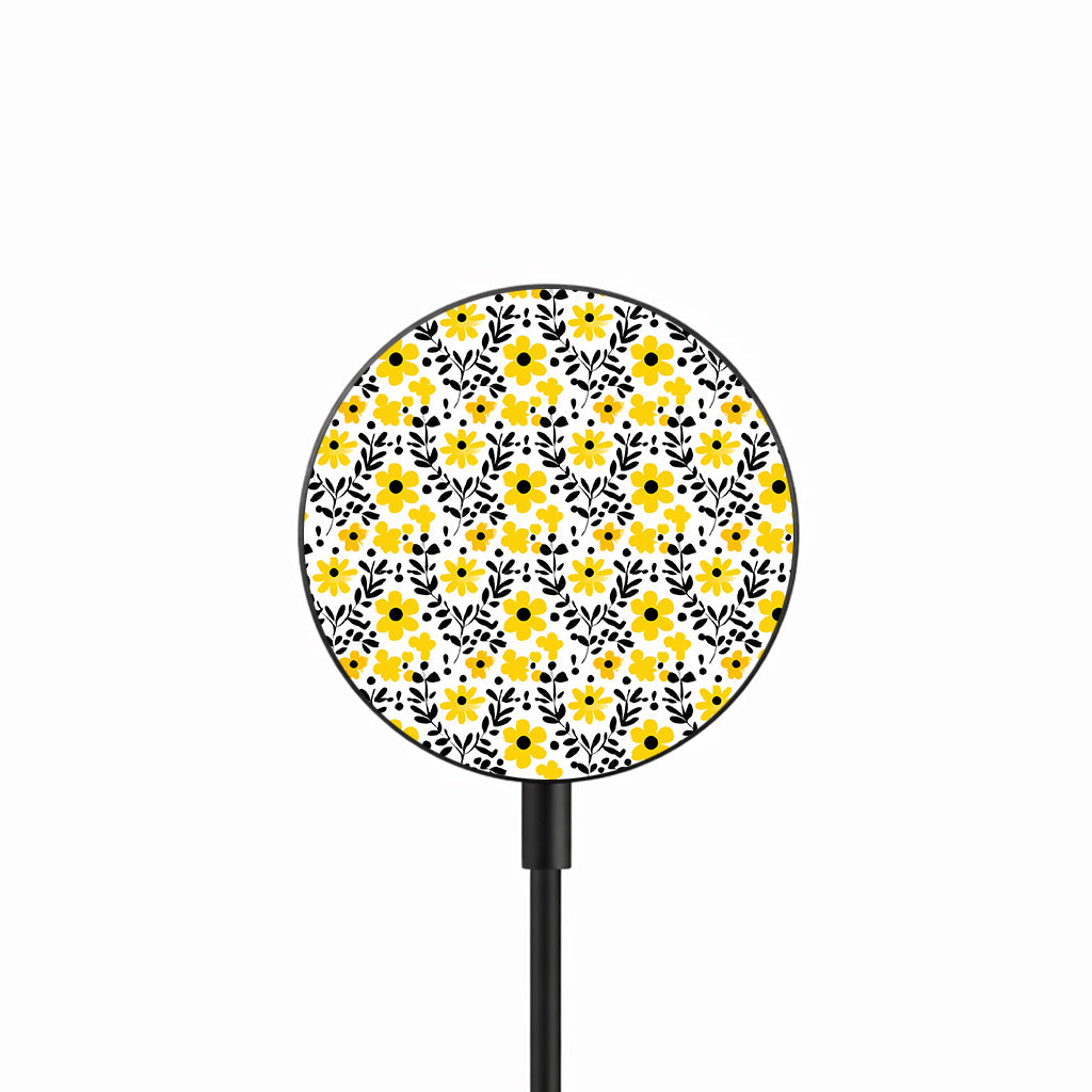 Sunny Yellow Florals 25W 磁吸無線充電器
