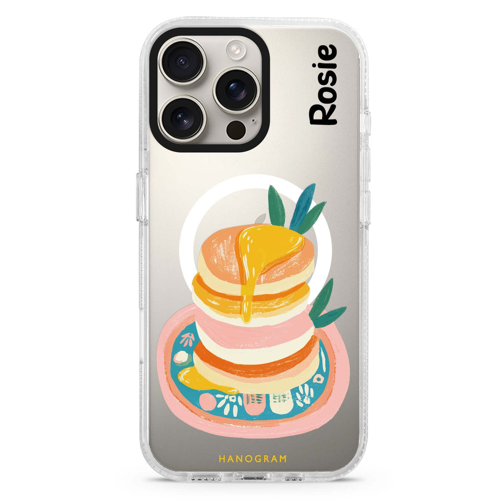 Blush Pancake Stack Magsafe 兼容水晶透明保護殼