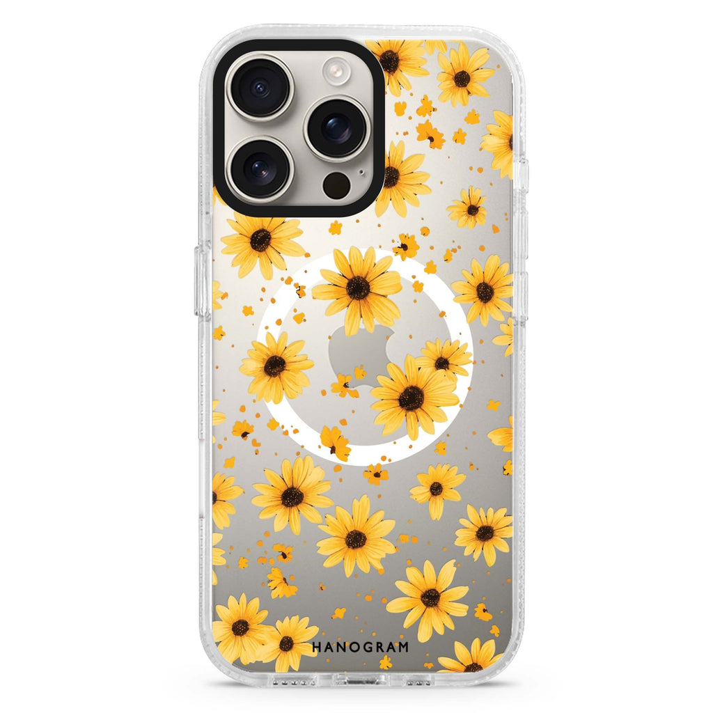 Golden Specks Magsafe 兼容水晶透明保護殼