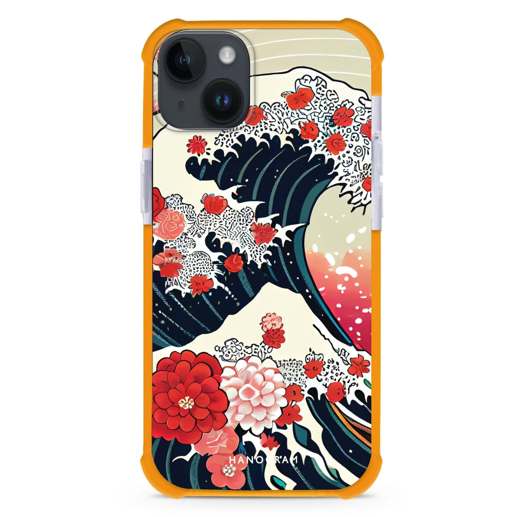 Waves & Flowers iPhone 15 Plus Magsafe 兼容超強防摔保護殼