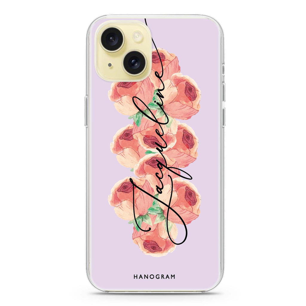 Painterly Floral iPhone 15 水晶透明保護殼