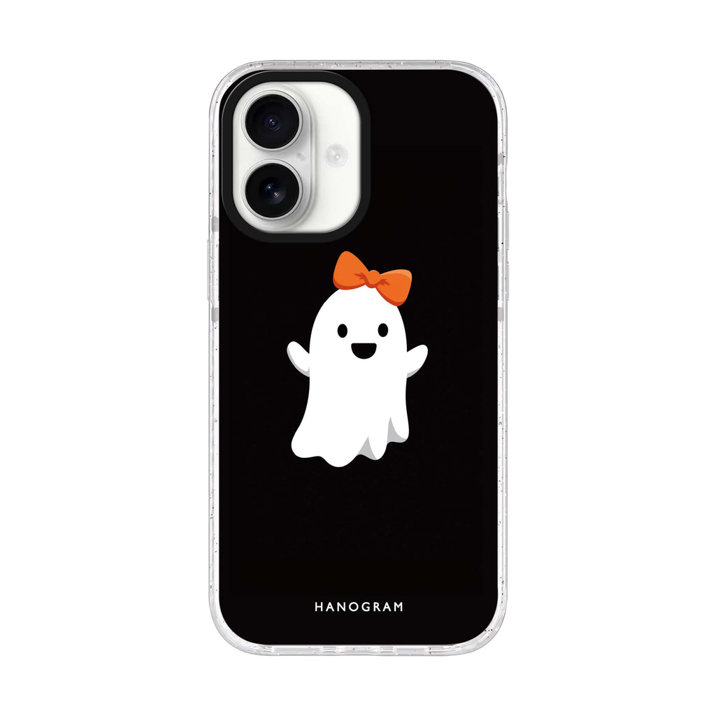 Boo in a Bow iPhone 17 水晶透明保護殼正面展示