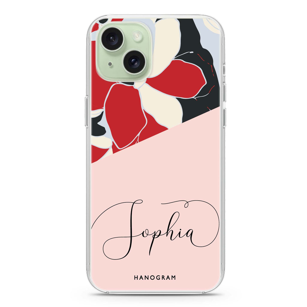 Floral POP iPhone 15 Magsafe 兼容水晶透明保護殼