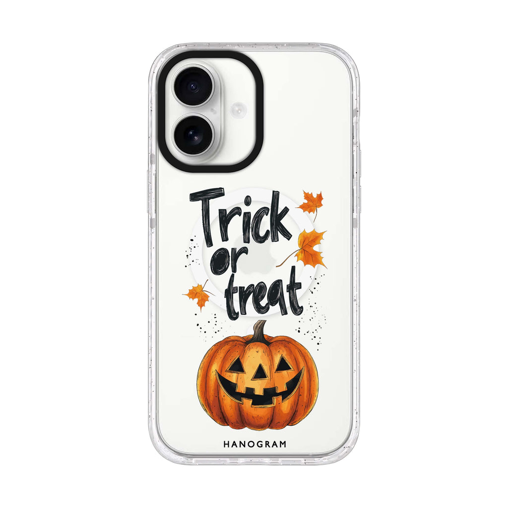 Trick or Treat Delight iPhone 17 水晶透明保護殼正面展示
