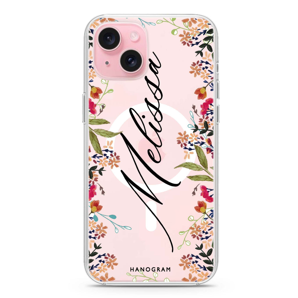 Rustic Garden iPhone 15 Magsafe 兼容水晶透明保護殼