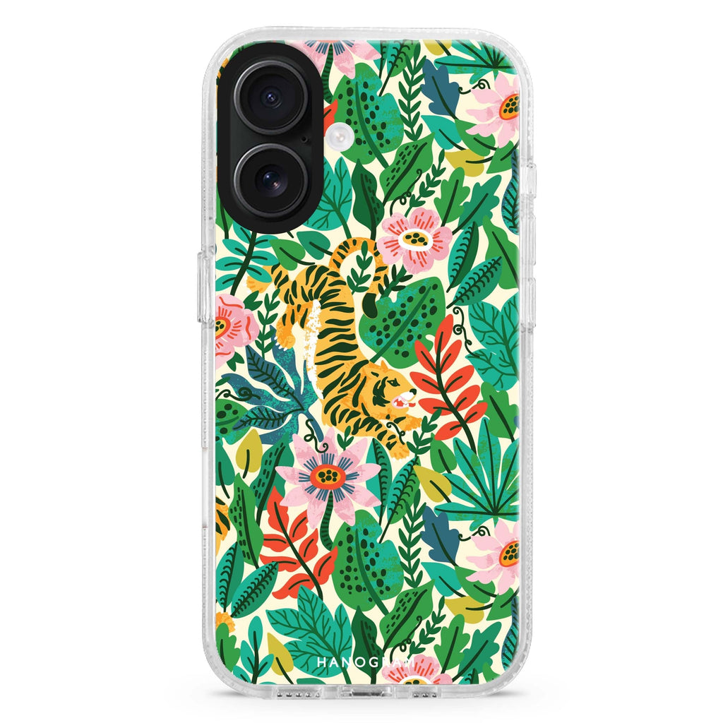 Tiger & Floral 水晶透明保護殼