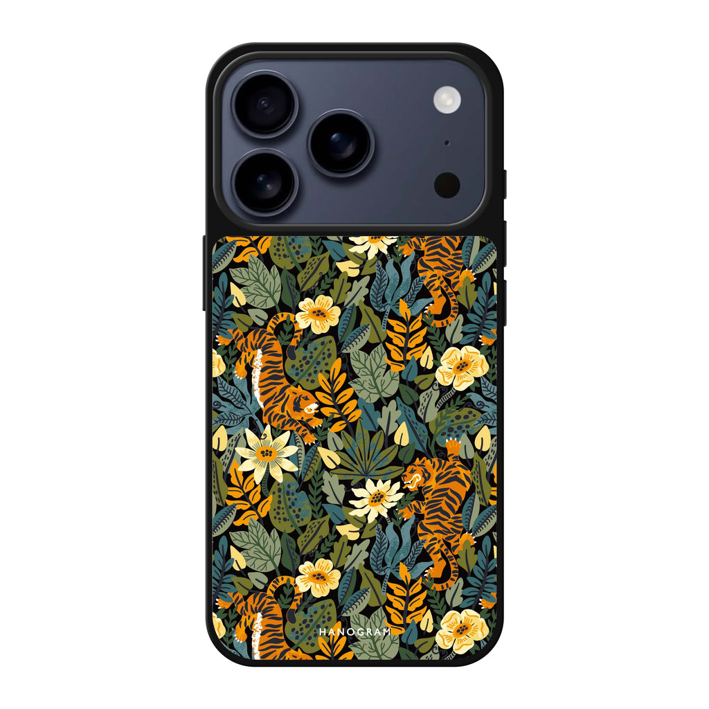 Tiger & Floral 款式4 老虎花卉 iPhone 17 Pro Max 鏡面手機殼主圖