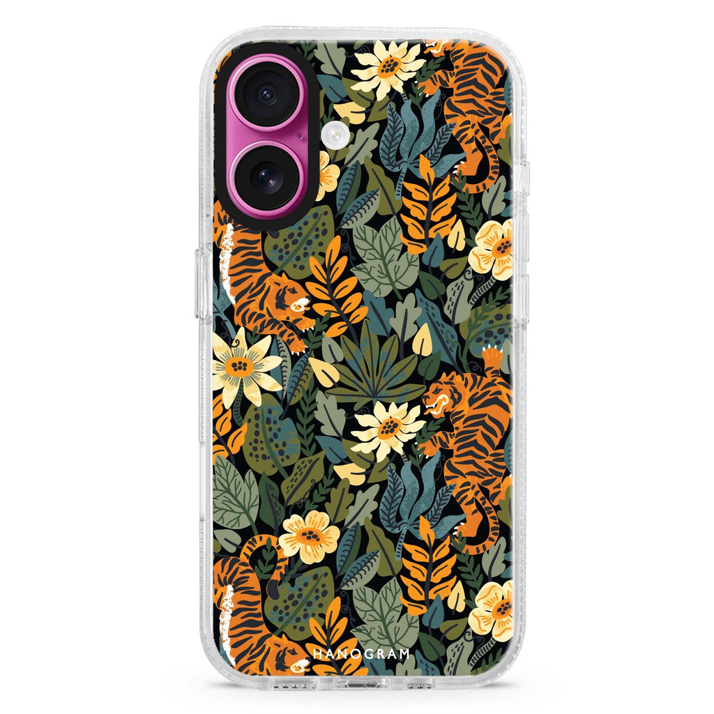 Tiger & Floral 水晶透明保護殼