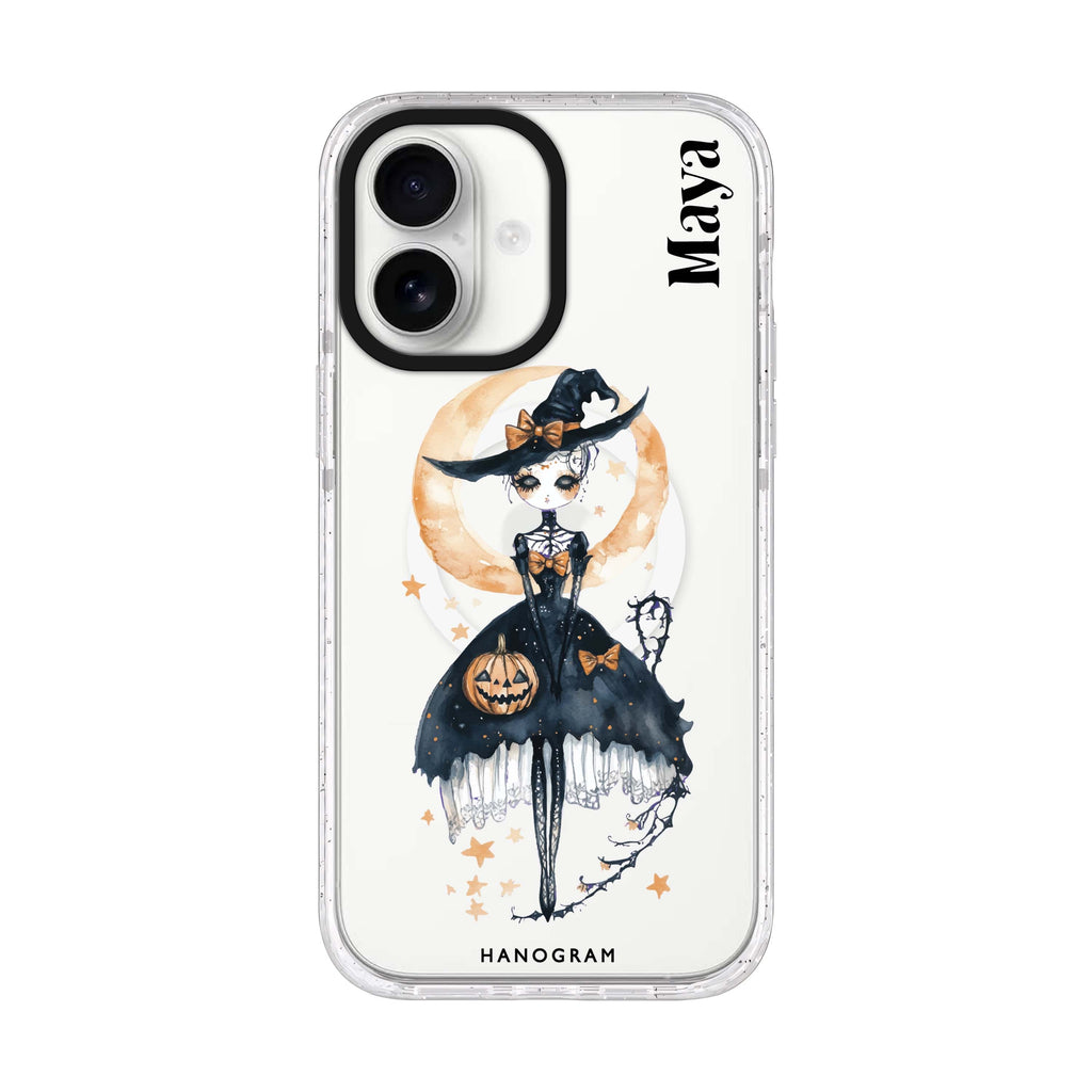 Mystic Witch Glow iPhone 17 水晶透明保護殼正面展示