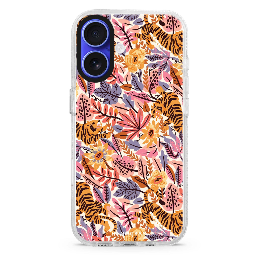 Tiger & Floral 水晶透明保護殼