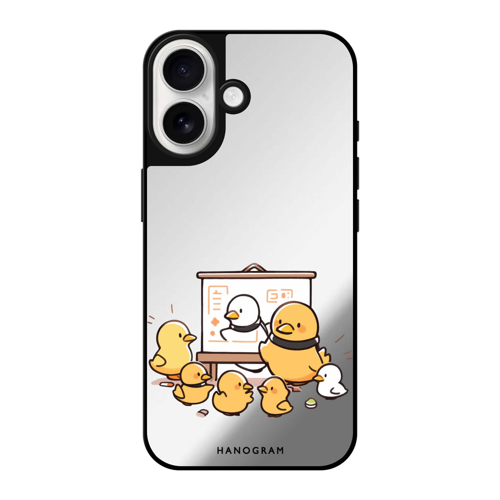 Reflective iPhone 16 Mirror Case –Duck Professor Design