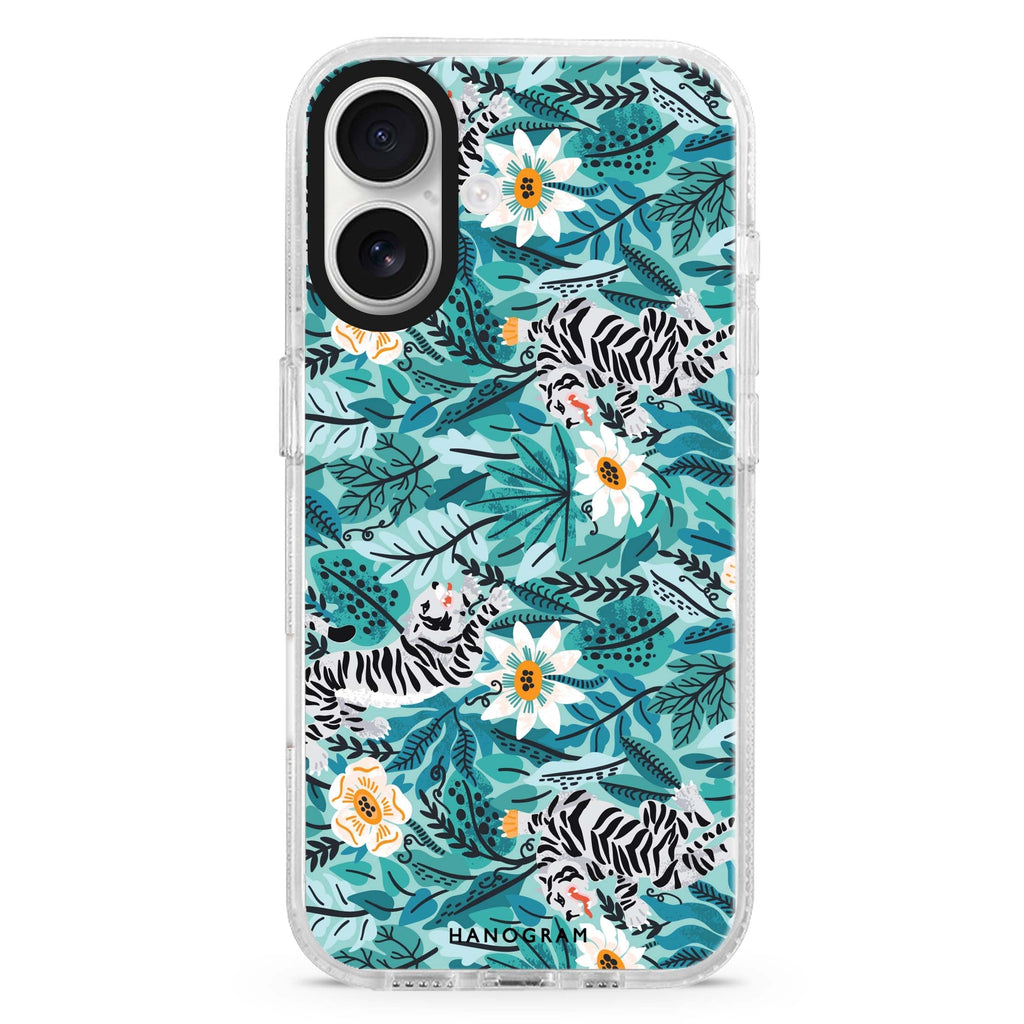 Tiger & Floral 水晶透明保護殼
