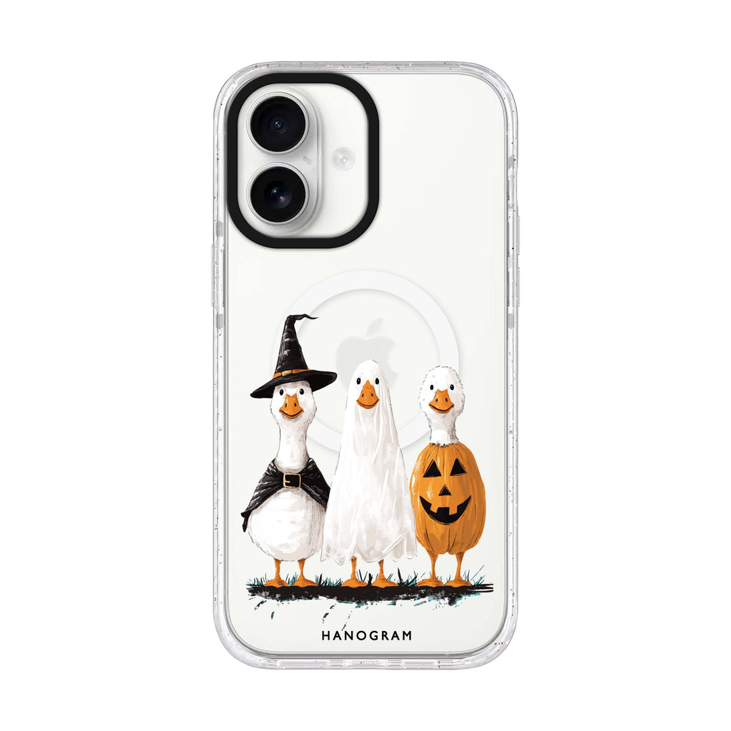 Goosey Ghouls iPhone 17 水晶透明保護殼正面展示