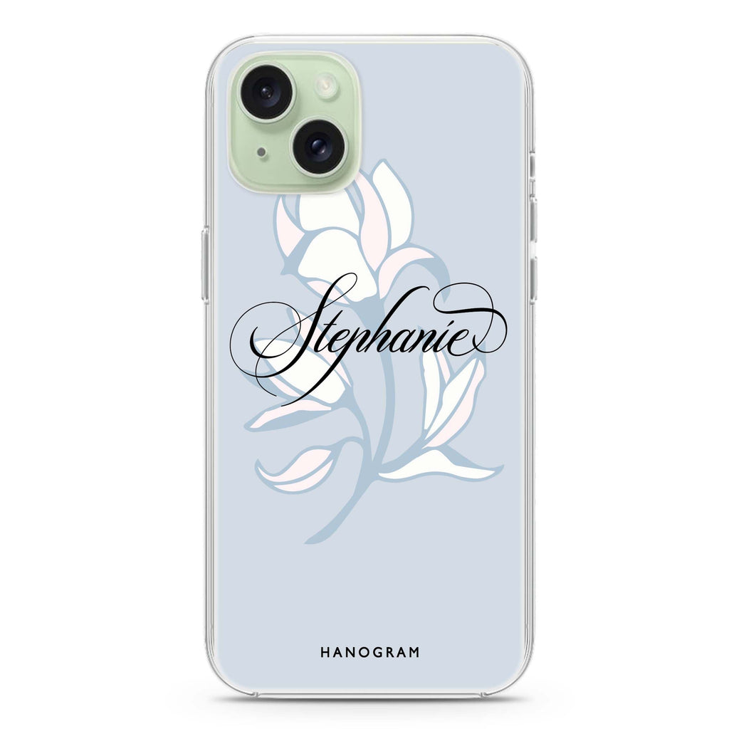 Exquisite Flowers iPhone 15 Plus Magsafe 兼容水晶透明保護殼