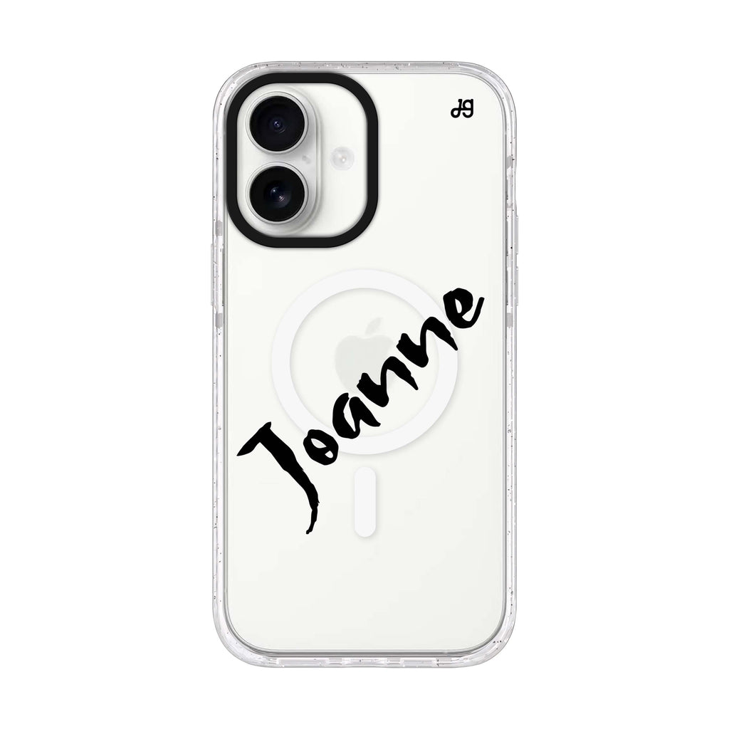 Spooky Custom Charm iPhone 17 水晶透明保護殼正面展示