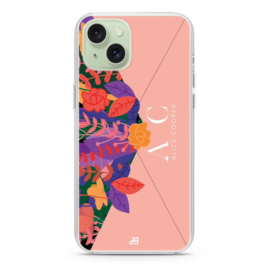 Letter Of Floral iPhone 15 水晶透明保護殼