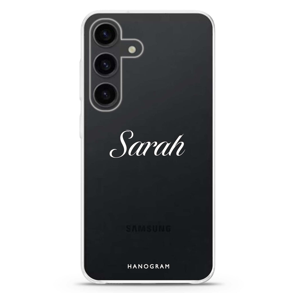Simply Yours Samsung Galaxy S26/S25/S24 可加名字水晶透明保護殼正面展示