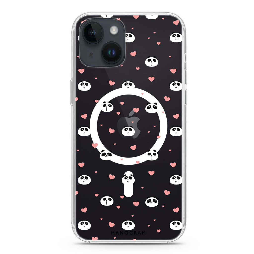 Panda Playtime iPhone 14 Plus Magsafe 兼容水晶透明保護殼