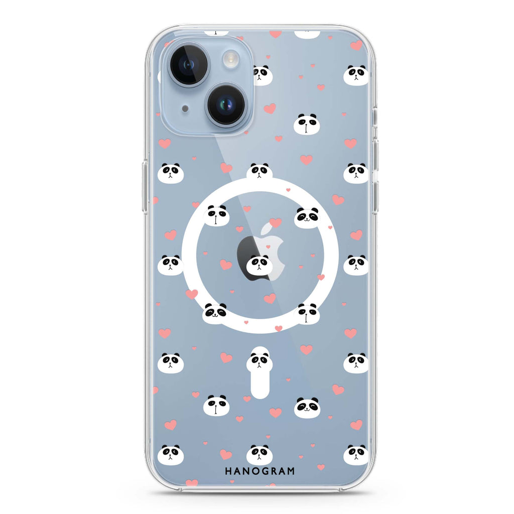 Panda Playtime iPhone 14 Magsafe 兼容水晶透明保護殼