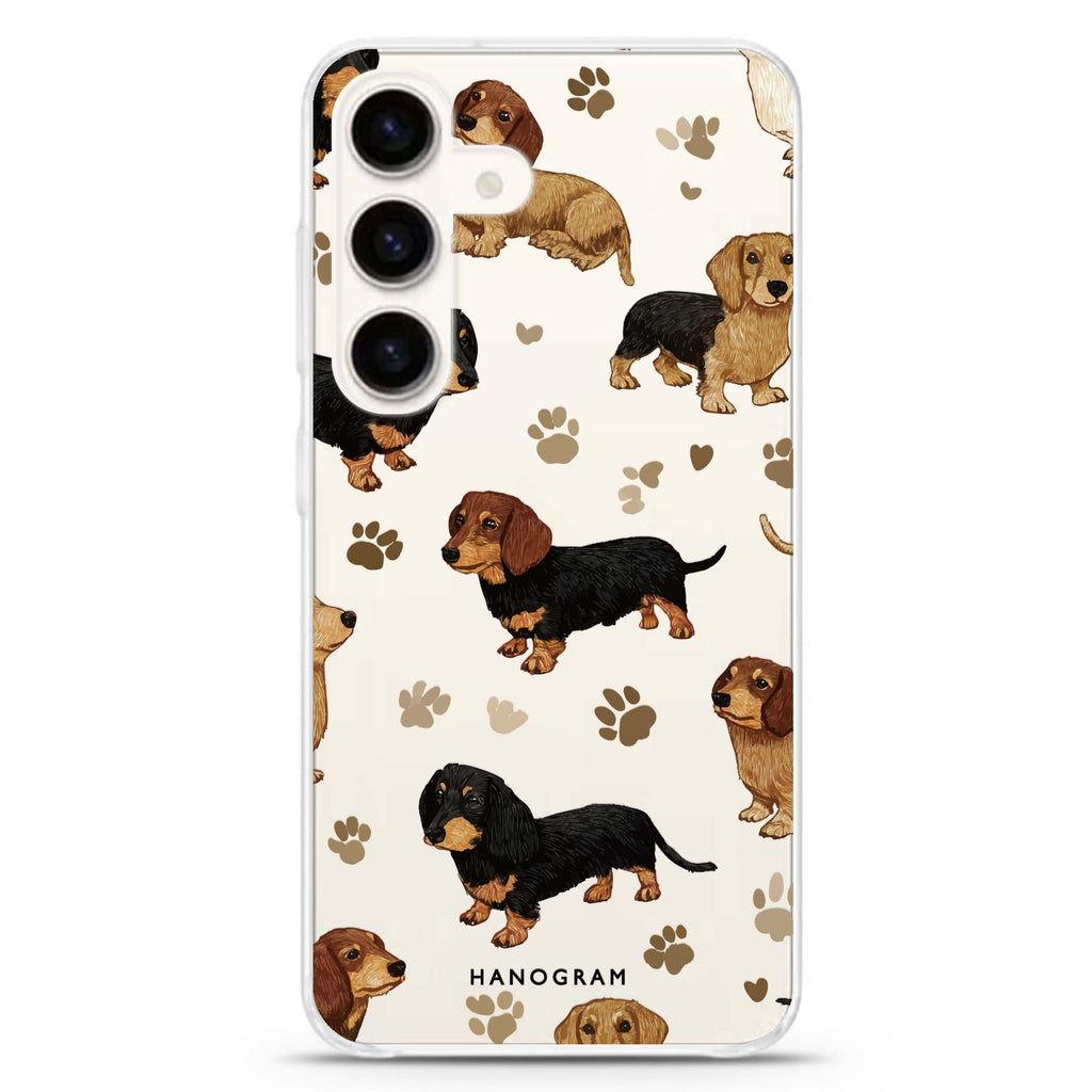 Pawprints of Love Samsung Galaxy S26/S25/S24 水晶透明保護殼正面展示