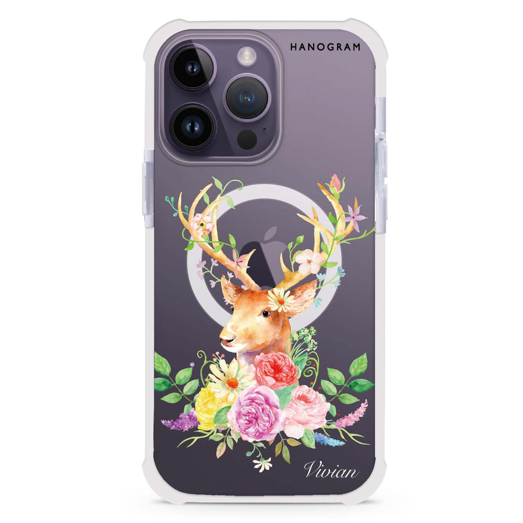 Floral and Cat iPhone Magsafe 兼容超強防摔保護殼
