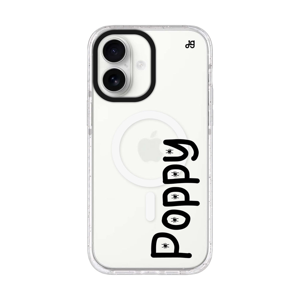 Haunted Lettering iPhone 17 水晶透明保護殼正面展示