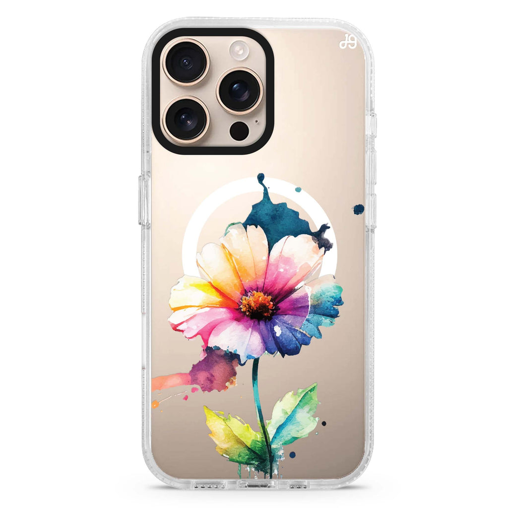 A Beautiful Flower Magsafe 兼容水晶透明保護殼