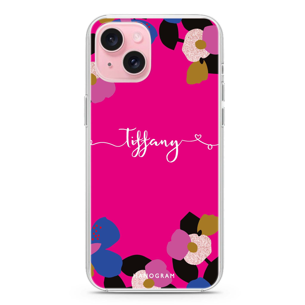 Floral POP II iPhone 15 Plus Magsafe 兼容水晶透明保護殼
