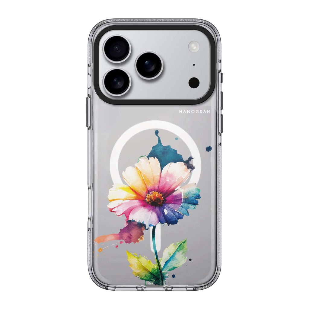 A Beautiful Flower iPhone 17 Pro Max MagSafe 水晶透明保護殼 花卉圖案設計 圖1