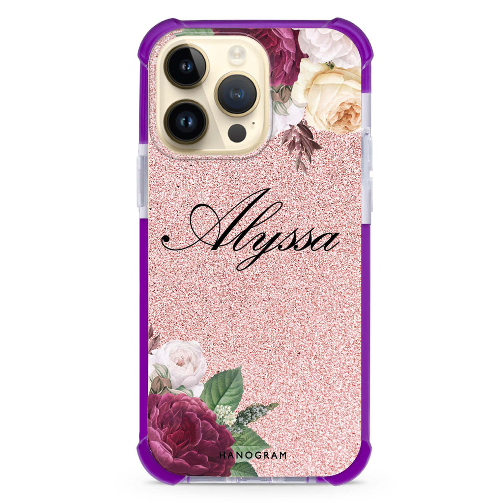 Glittering Floral iPhone Magsafe 兼容超強防摔保護殼