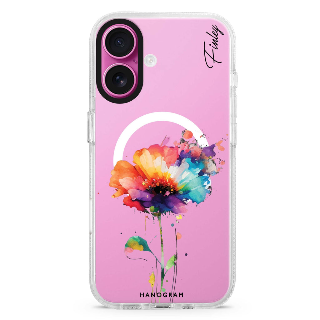 A Beautiful Watercolour Flower Magsafe 兼容水晶透明保護殼