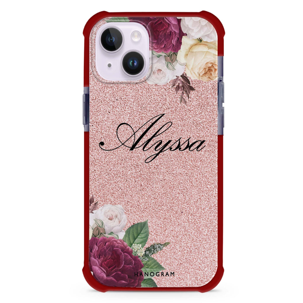 Glittering Floral iPhone 15 Plus Magsafe 兼容超強防摔保護殼