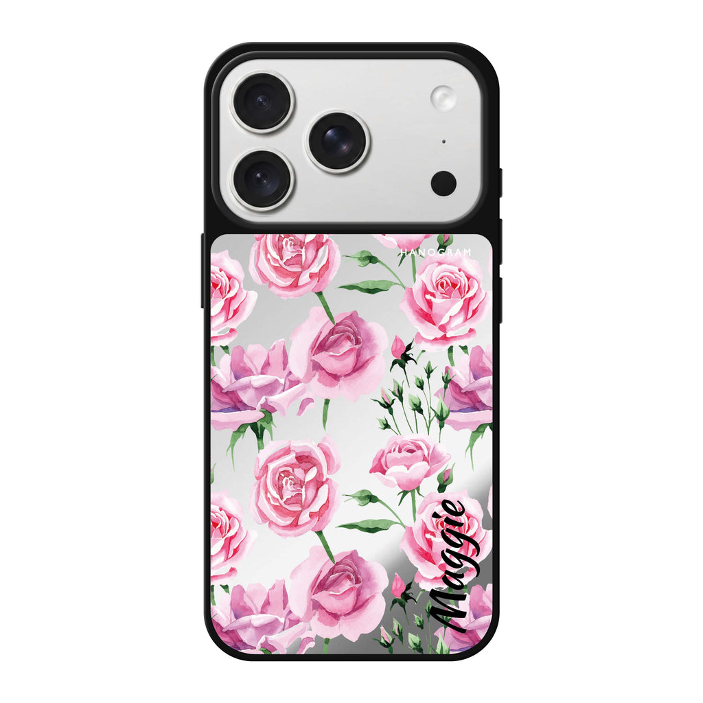 Pink Rose 鏡面手機殼