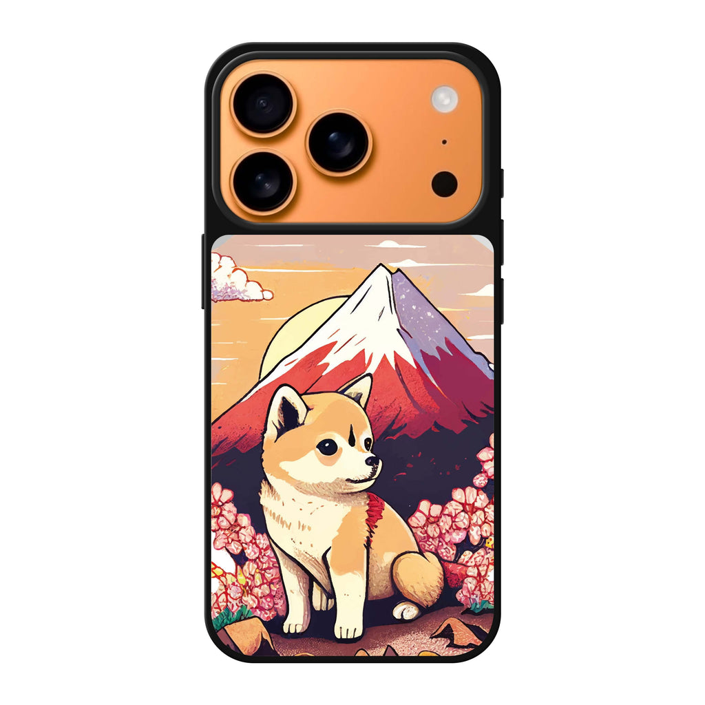 Shiba Inu & Fuji Mountain 狗狗 iPhone 17 Pro Max 鏡面手機殼主圖