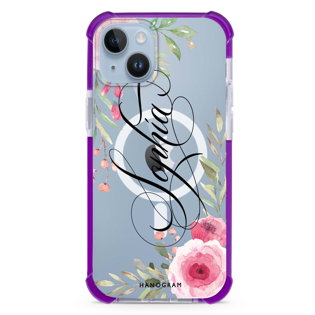 Flowers Fantasy iPhone 15 Plus Magsafe 兼容超強防摔保護殼