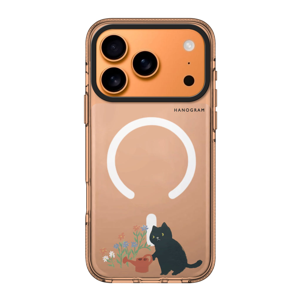 Purrfect Gardener iPhone 17 Pro Max MagSafe 水晶透明保護殼 貓圖案設計 圖1