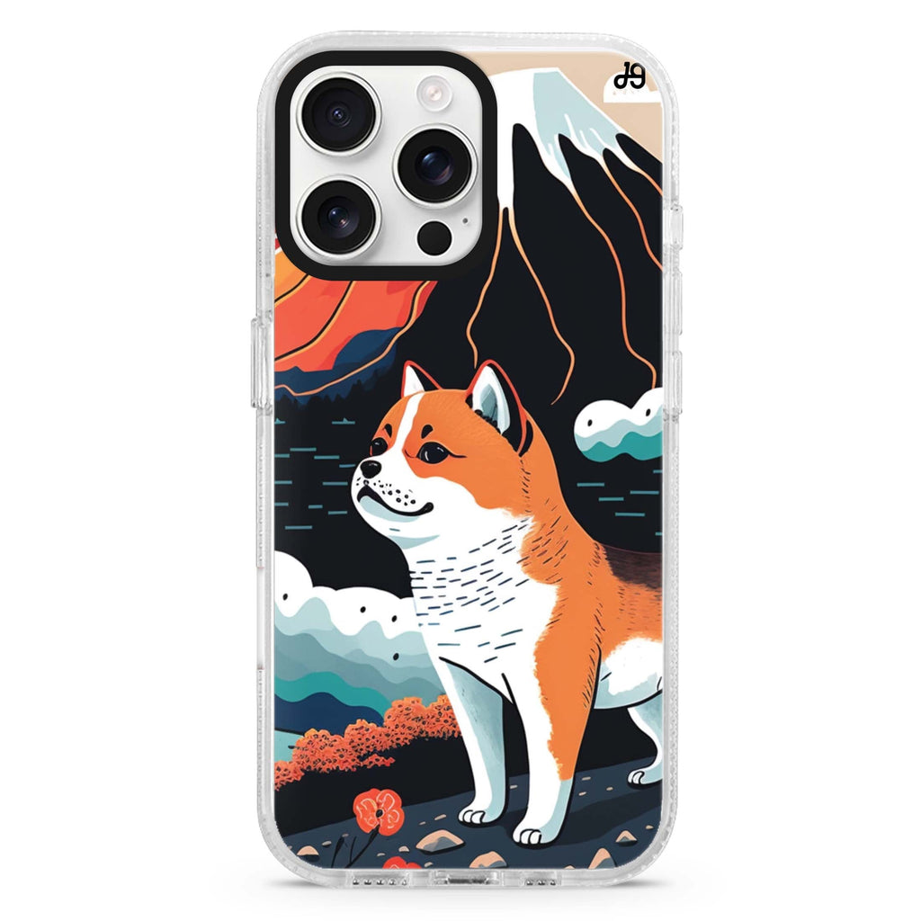 Shiba Inu with Fuji Mountain Magsafe 兼容水晶透明保護殼